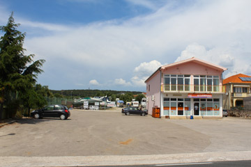 Enterance to caravan depot in Turanj, Croatia